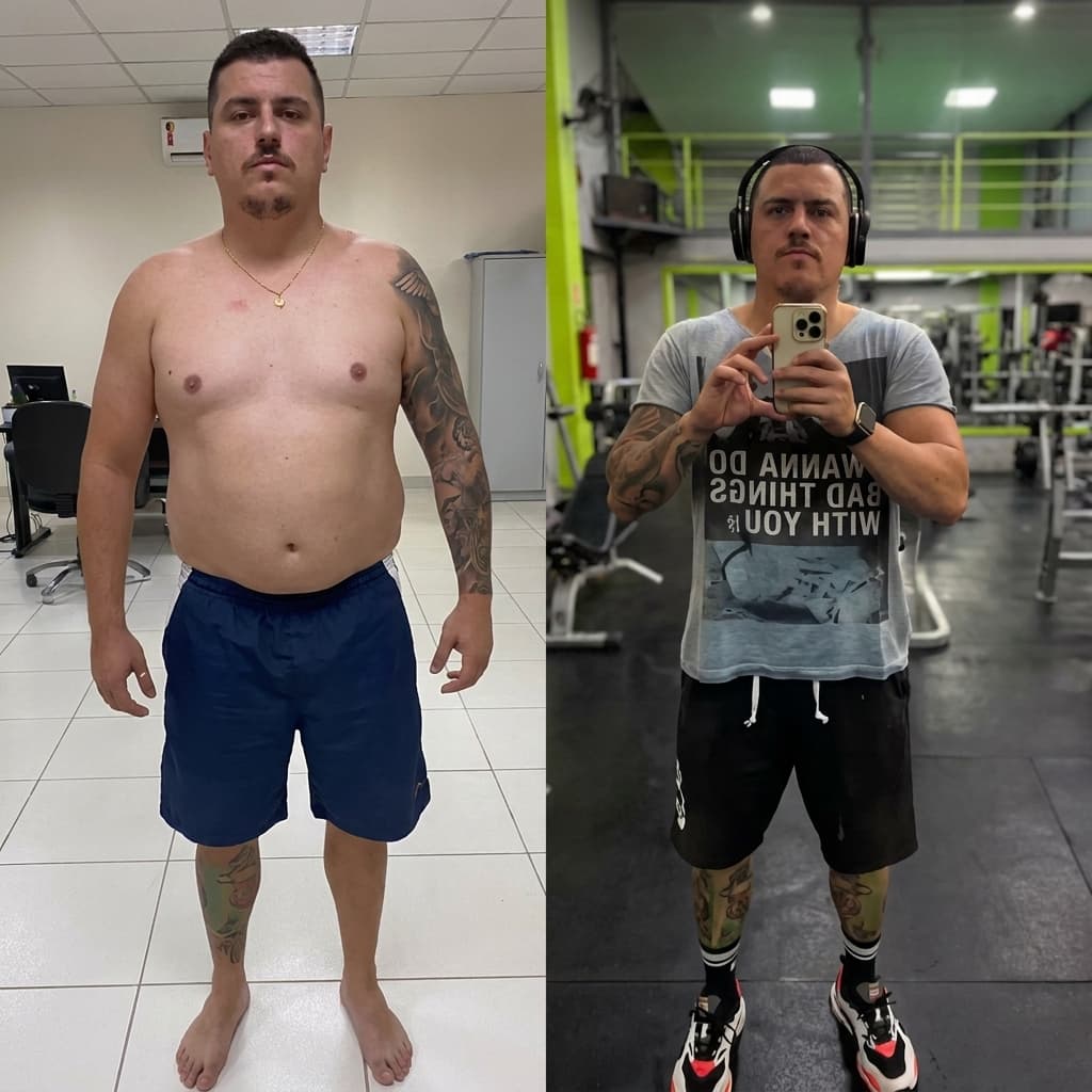 Caso real de acompanhamento — antes e depois