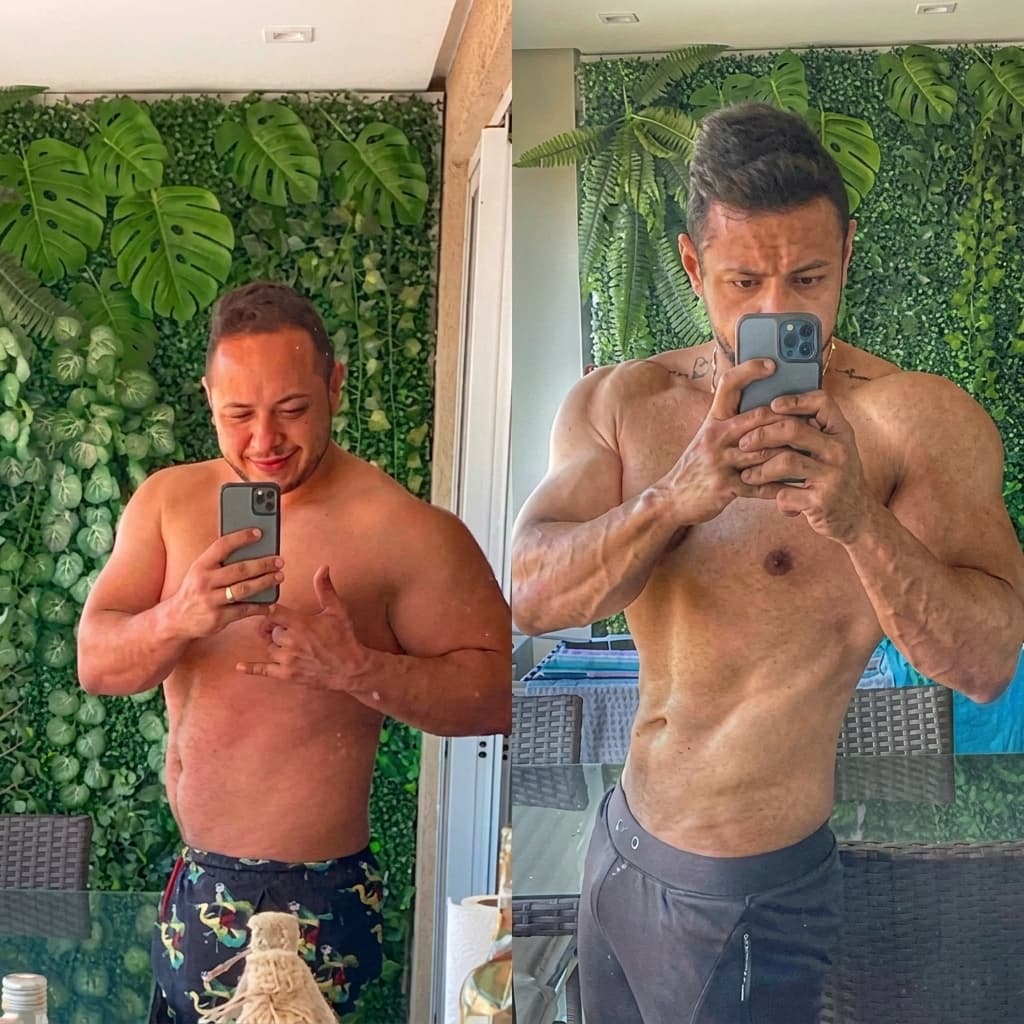 Caso real de acompanhamento — antes e depois